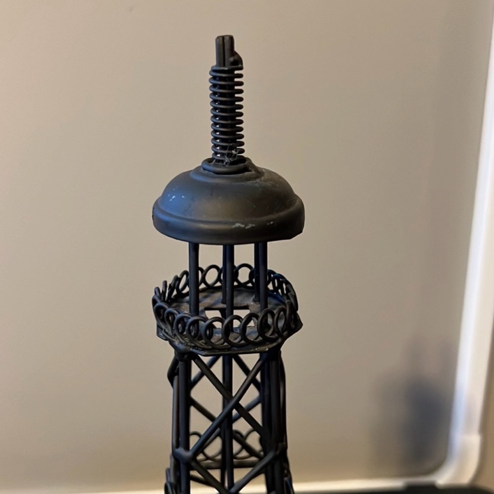 Eiffel Tower Home Accent Decor Metal with Matte Black Finish 12”x 4.5” - Picture 4 of 8